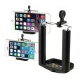 Universal Camera Stand Clip Bracket Holder Monopod Tripod Mount For Smart phone Smartphone Tripod Cell Phone Holder Mount Adapter, Fits iPhone, Samsung, and all Phones, Rotates Vertical and Horizontal, Adjustable Clamp. 