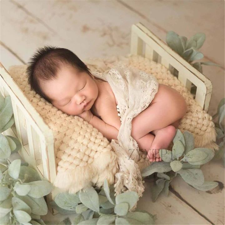 【LuckyBabyFans Store】Posing Wood For Newborn Photography Props Flokati