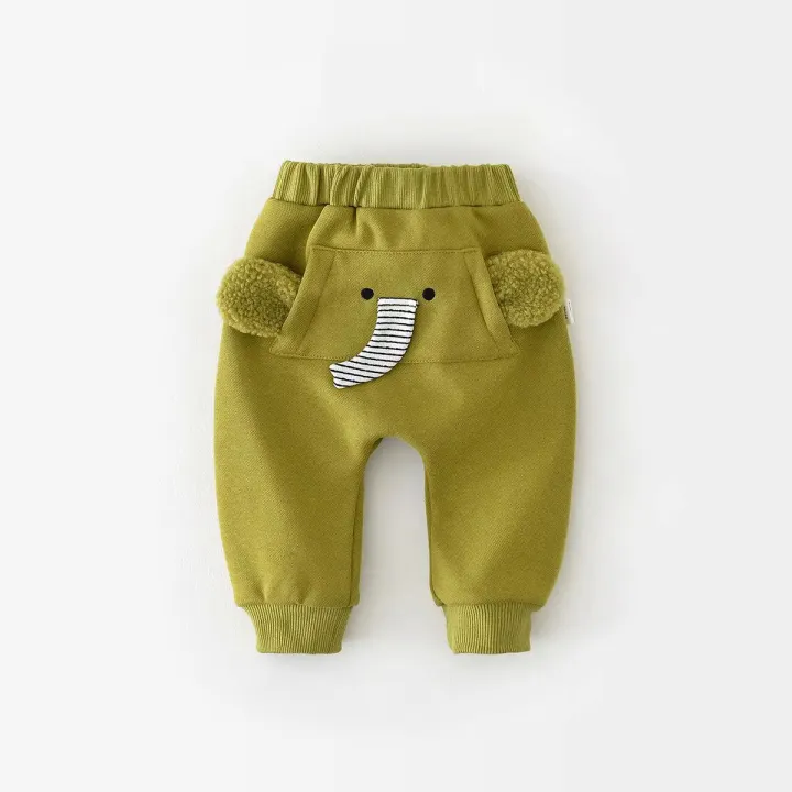 Autumn%20Winter%20Animal%20Style%20Children%20Plus%20Velvet%20Thicken%20Fashion%20Pants%20Boy%20Girl%20Baby%20Cute%20Cartoon%20Striped%20Cotton%20Casual%20Trousers%20-%20Image%202