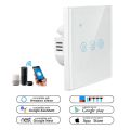 1/ 2/ 3/ 4 Gang Smart WIFI/ Bluetooth Touch Switch with Neutral or without Neutral With Capacitor Wall Switch Alexa/ Google Assistant Home wall switch App control Tuya/ Smart Life. 