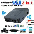 Bluetooth 5.0 Audio Receiver Transmitter 2 IN 1 RCA 3.5MM AUX Jack USB Dongle Stereo Wireless Rechargeable Battery & Direct Power USB Adapters For Car TV PC Headphone KN321 | KN326 | KN328. 