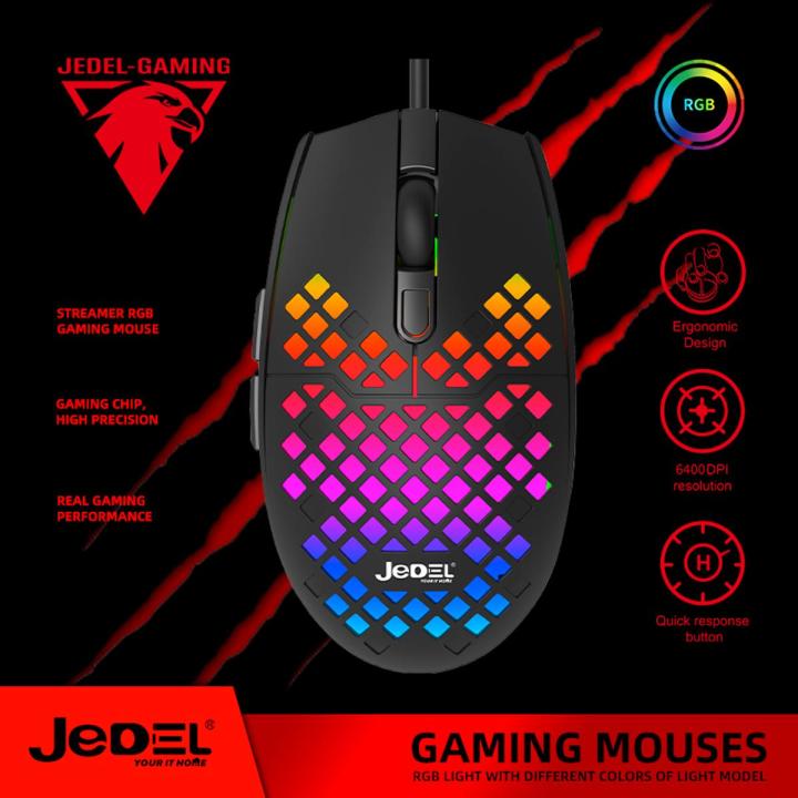 JEDEL GM1150 RGB Effect 6400 DPI Gaming mouse