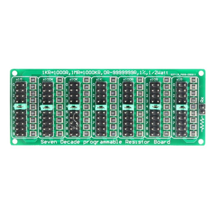 7 Decade 1R - 9999999R Programmable SMD Resistor Slide Resistor Board Step Accuracy 1R 1% 1/2 Watt Module 200V