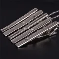 Men Silver Necktie Tie Clip Stainless Steel Plain Clasp Bars Pins Clips Jewelry Moyao. 
