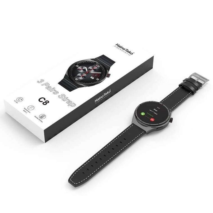 Haino%20Teko%20C8%20SmartWatch,%20New%203%20Pairs%20Strap%20Smart%20Watch%20-%20Image%202
