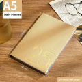2025 Edition Planner High Quality PU Cover One Page Per Day Notebook A5 Size 365 Days Agenda for Work Office Professional. 