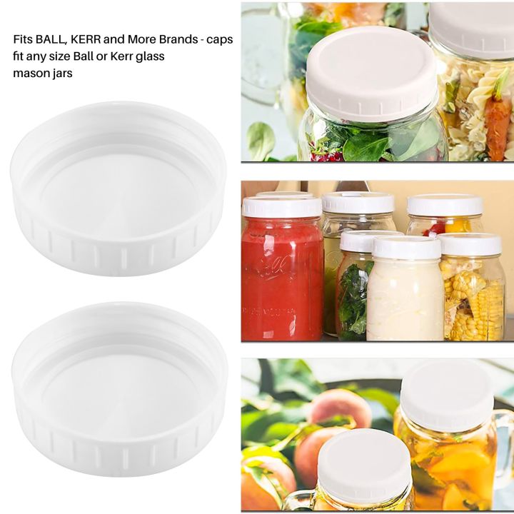 18%20Pack%20Plastic%20Regular%20Mouth%20Mason%20Jar%20Lids%20For%20Ball,%20Kerr%20And%20More%20-%20Food%20Grade%20White%20Plastic%20Storage%20Caps%20-%20Image%202