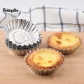 10Pcs Aluminum Egg Tart Cup Cake Jelly Maker Mould Home Kitchen Baking Tools. 
