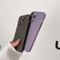 1 【HOT】 Ultra Thin Slim Soft Clear Matte Phone Case For Iphone 14 Pro Max I 15 11 13 12 Mini 7 8 Plus X XR Transparent Deep Purple Cover. 
