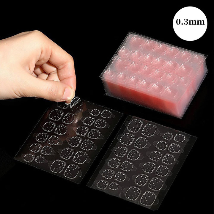 10Sheets 240pcs Clear Double Sided False Nail Art Adhesive Tape Glue Sticker DIY Tips Fake Nail Acrylic Manicure Gel Makeup Tool Cologo