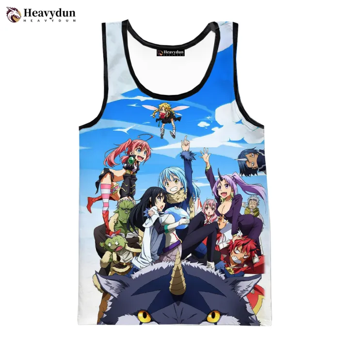 Hot game rimuru pest fashion summer Men tank tops sleeveless spring Harajuku personality 3D printed beach tops tees 6XL