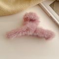 【HOT】 New Korea Fashion Furry Plush Hair Clips Warm Winter For Women Shark Hairpins Plus Size Hair Claws Trendy Hair Accessories. 