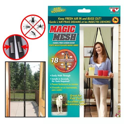 Magic Mesh Hands-free Magic Net Mesh with Magnets Anti Fly Bug Mosquito Door Screen Curtain Door Mosquito Screens