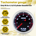 52mm Auto Car Tachometer Tacho Gauge 0-8000 RPM 12V White. 