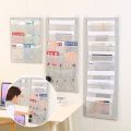 Multi-Function Non-woven Fabric Document Hanging Storage Bag 3/6/9-layer Pocket Chart Hanging File Folding Large Capacity Book Storage Bag Students. 