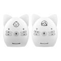 Wireless Audio Baby Monitor Max. 300M Transmission Range with Night light Music Built-in Microphone Speaker Two-Way Talk Audio Mnitoring Dual Power Supply Ways. 