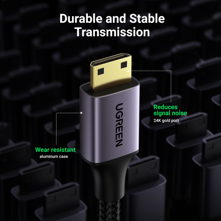 UGREEN%20Mini%20HDMI%20to%20HDMI%20Adapter%20Aluminum%20Shell%204K%2060Hz%20Mini%20HDMI%20to%20HDMI%20Female%20Cable%20HDR%203D%20for%20Raspberry%20Pi%20Zero%202%20W/W%20DSLR%20Camera%20Camcorder%20Graphics%20Card%20Laptop%20Projector%20Tablet%20-%20Image%2010