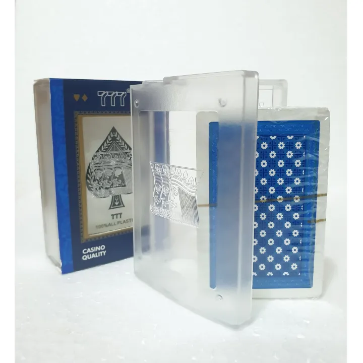 777 Poker Plastic Playing Cards with Case- 100% PVC Waterproof Casino Quality 54 Cards