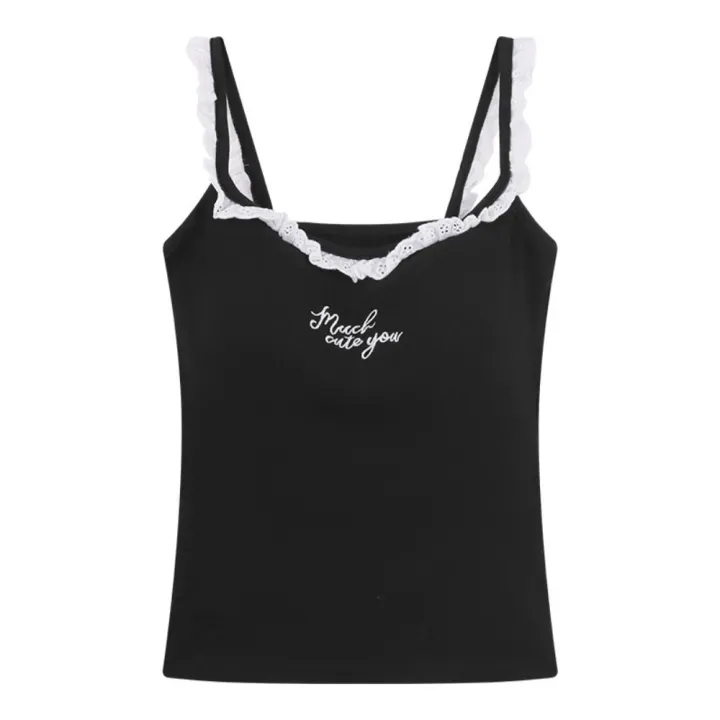 New%20Women's%20lace%20trim%20top%20sweet%20vest%20camisolet%20lace%20lettering%20cute%20sleeveless%20tank%20top%20for%20girls%20summer%20u-neck%20crop%20top%20-%20Image%209