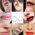 1PC Nose Ring Ear Lip Piercing Nose Ear Hoop Rings Studs Punk Jewelry. 