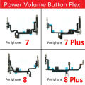 Power Switch on off volume flex Cable with Metal Bracket Assembly For iphone 7 8 Plus 7plus 8plus. 