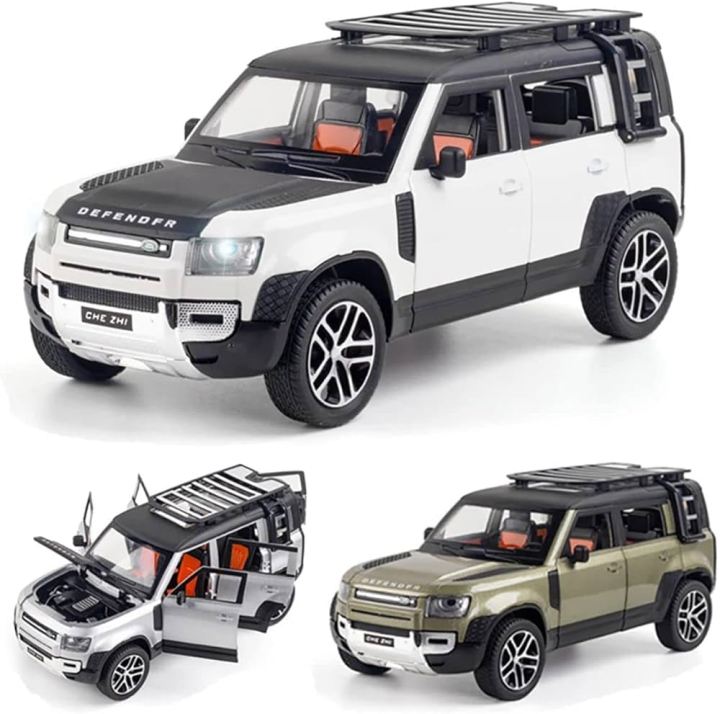 Die Cast Land Rover Defender 110 Model Car Jeep (1:24 Scale) - Zinc ...