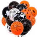 10 Pcs Halloween Pumpkin Latex Balloon 12 Inch  Party Balloons Black Orange Kids Toys. 