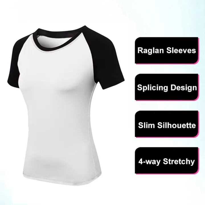Women%20Workout%20T-shirt%20Raglan%20Short%20Sleeves%20Splicing%20O%20Neck%20Quick%20Dry%20Running%20Performance%20Exercise%20Gym%20Baselayer%20Sport%20Shirts%20Casual%20Tops%20-%20Image%207