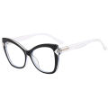 Fashion Transparent Anti-Blue Ray Glasses Wholesale 2024 New Europe and America Cross Border Spring Leg Plain Glasses with Myopia Frame. 