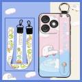 Anti-dust Cartoon Phone Case For Itel A50/A667L Durable Shockproof Silicone Back Cover Wrist Strap Cute Fashion Design. 
