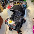 Baby Lightweight Folding Baby Stroller with Music adjustment wheels lock 3 step fold able for sleep with Laundry Bag. 