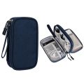 Portable Power Bank Bag Travel Cable Bag Double Layer Electronic Organizer For Charger, USB Cable, Hard Drive, Earphones. 