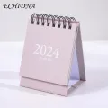 Calendar for Planing Event Log 2024 Mini Desk Calendar Spiral Coil Monthly Planner for Events Logs Office School Supplies Desk Calendar 2024. 