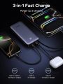 UGREEN Nexode Power Bank 20000mAh 45W with Built-in Cable, Fast Charging Portable Charger for iPhone 17 Pro/Samsung S25 Ultra/iPad Pro, 3-Port External Battery Pack with Digital Display, Travel Ready PB536 - 55988B. 