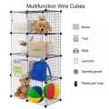 8 Cube Grid Metal Wire Transparent Wardrobe Organizer. 