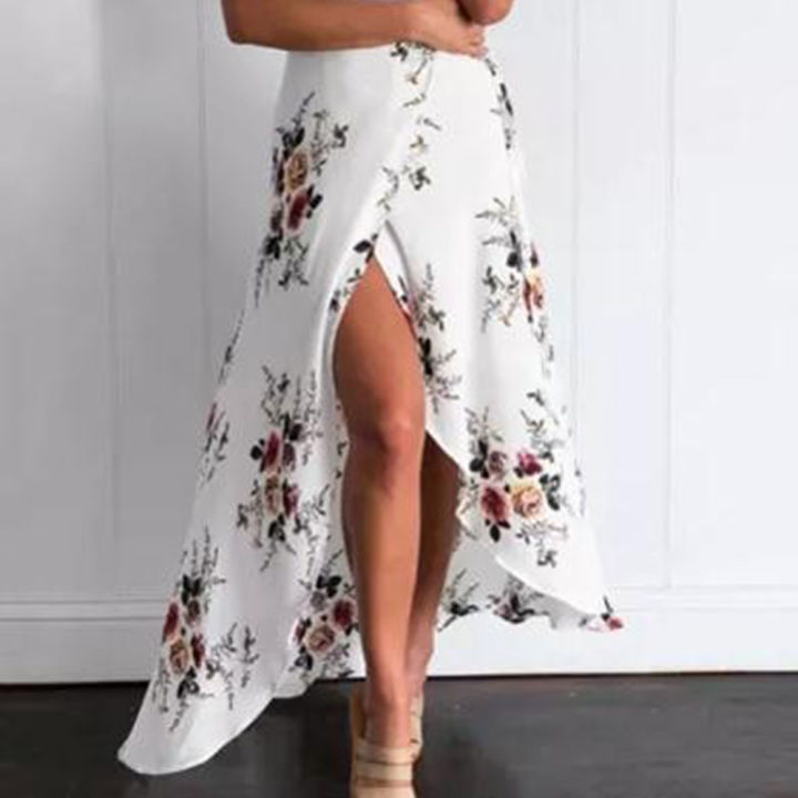 Yfashion%20Women%20Bohemian%20Floral%20Printing%20Skirt%20Sexy%20High%20Waist%20Split%20Summer%20Beach%20Irregular%20Long%20Skirt%20For%20Party%20-%20Image%204