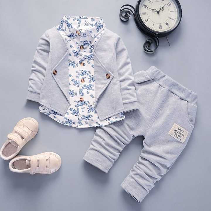 Baby Boy Clothes Cute Kid Boy Gentry Clothes Set Formal Party Christening Wedding Tuxedo Bow Suit