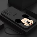 Samsung Galaxy A06 A16 Luxury Cute Mickey Mouse Casing Matte Liquid Silicon Back TPU Soft Case Cover. 