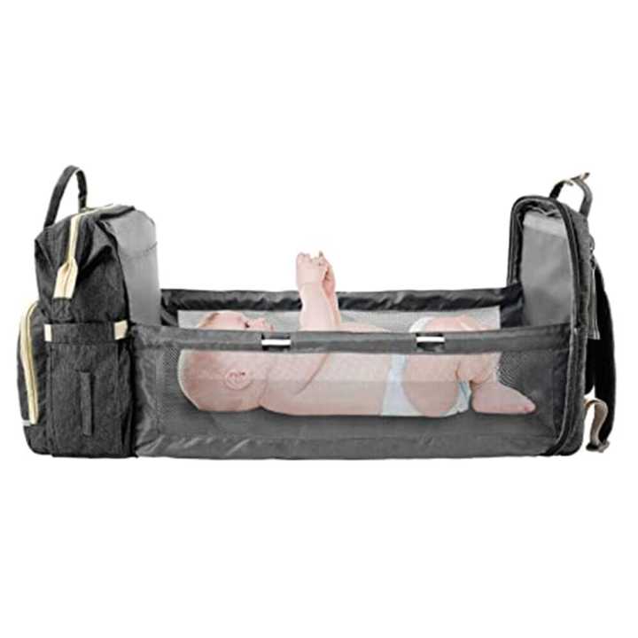 Multi Functional 3 In 1 Baby Travel Crib, Diaper Backpack and Changing Station