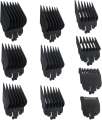 WELURE 10Pcs Clipper Guards Set Replacement for Limural K11S/ Novah HCL-001/ Surker K7S/K9C/K9S 1/16 to 1 - Black. 