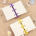 Cute Transparent 3 Ring Mini Loose-leaf Notebook Student Portable Hand Book Ring Binder Kawaii School Supplies Stationery. 