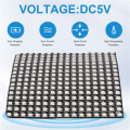 WS2812 RGB LED Matrix Panel WS2812 Led Programmable Light Individually Addressable Flexible for Video Display, DC5V (16x16). 