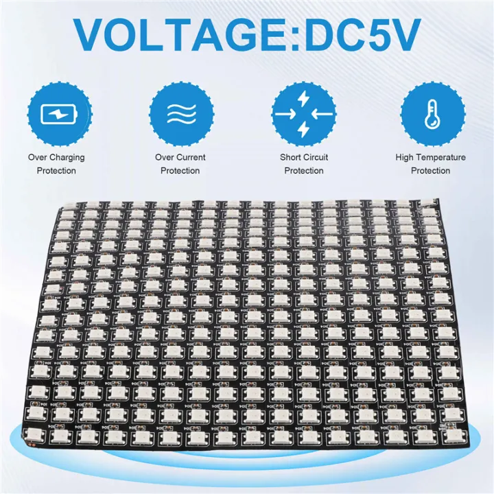 WS2812%20RGB%20LED%20Matrix%20Panel%20WS2812%20Led%20Programmable%20Light%20Individually%20Addressable%20Flexible%20for%20Video%20Display,%20DC5V%20(16x16)%20-%20Image%203