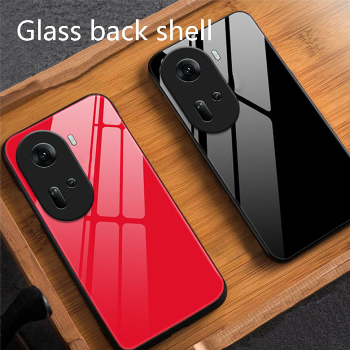 Biruiqu%20For%20OPPO%20Reno%2011%205G%20Shockproof%20Tempered%20Glass%20Back%20Soft%20Silicone%20Edge%20Black%20Case%20Cover%20Casing%20-%20Image%207