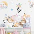 Nordic Cartoon Animals Wall Stickers for Children Kids Rooms Girls Boys Baby Room Decoration Wallpaper Elephant Panda Giraffe. 