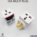 Multi Plug - Multi Socket - 13A Square Pin - Universal Plug Travel Adapter TOBO (3 Way Outlet). 