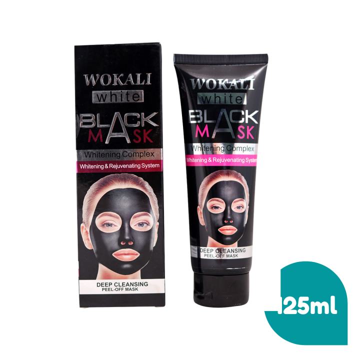 Wokali Whitening Complex Charcoal White Black Mask - 125ml
