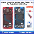 For Xiaomi Redmi Mi 9T Pro Middle Frame Redmi K20 Front Bezel Faceplate Housing Case Mi 9t Mi9T Pro with Power Volume buttons. 