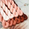 No.93 silk embroidery thread / 100% silk thread /hand embroidery embroider cross stitch/pink brown/10 pure colors. 