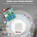 2X Zigbee Tuya Smart 4CH Relay Module DC5V 7-32V RF433Mhz Remote Control Light Switch Work with Alexa Google Home. 